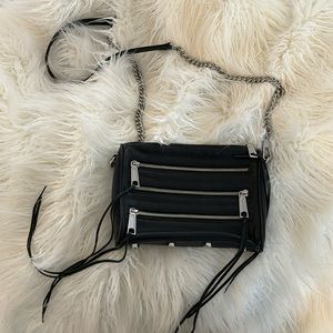Rebecca Minkoff Black Mini 5 Leather Crossbody Bag